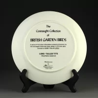 Тарелка винтажная декоративная настенная Фарфор Англия Птицы Синицы Worcester Claymore Ceramics British Garden Birds Long-Tailed Tits