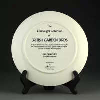 Тарелка винтажная декоративная настенная Фарфор Англия Птицы Щеглы Worcester Claymore Ceramics British Garden Birds Goldfinches