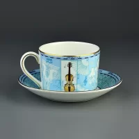 Две винтажные английские чайные пары Фарфор Веджвуд Wedgwood Millennium в подарочной коробке Две чашки и блюдца