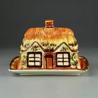 Винтажная английская маслёнка Price & Kensington Potteries Cottage Ware