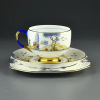 Антикварное кофейное трио Фарфор Англия Carlton Ware Sylvan