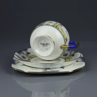 Винтажный кофейный фарфоровый сервиз в стиле ар-деко Carlton Ware Sylvan Англия