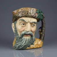 Винтажный английский кувшин Робинзон Крузо Royal Doulton D6532 Robinson Crusoe Toby Character Jug