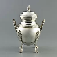 Антикварный французский чайный сет Чайник, кувшин для молока, сахарница