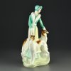 Винтажная фарфоровая статуэтка в стиле ар-деко Англия Девушка с борзыми Собаки Royal Doulton 3802 Daisy