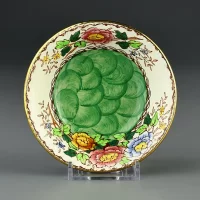 Винтажный английский сет Maling Шкатулка Подсвечник Поднос Peony rose