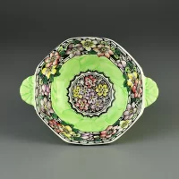 Антикварная английская тарелочка Maling Clematis