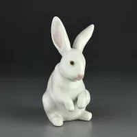 Винтажная фарфоровая статуэтка Испания Кролик Заяц Lladro 5907 Sitting Bunny