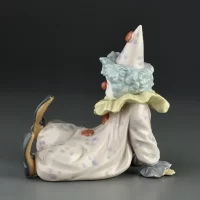 Винтажная фарфоровая статуэтка Испания Клоун Lladro 5812 Tired Friend