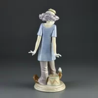 Винтажная фарфоровая статуэтка Испания Клоун с птичкой Lladro 6916 Circus Days