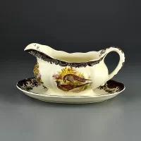 Винтажный английский соусник с птицами Утки Фазаны Куропатки Palissy Game Series Royal Worcester
