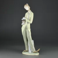 Винтажная фарфоровая статуэтка Испания Клоун Lladro 8055 Romantic Clown