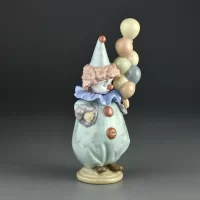 Винтажная фарфоровая статуэтка Испания Клоун с воздушными шариками Lladro 5811 Littlest Clown