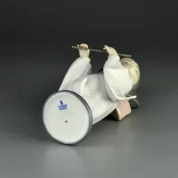 Винтажная фарфоровая статуэтка Испания Японка Девочка играет на флейте Lladro 6150 Playing the Flute