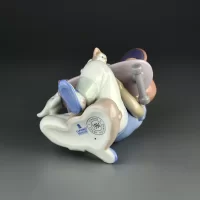 Винтажная фарфоровая статуэтка Испания Мальчик Скейтбордист Lladro Little Riders