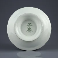 Антикварная английская тарелка-тортница на ножке Rockery & Pheasant Sampson Hancock & Sons Corona Ware