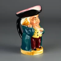 Винтажный английский кувшин Burlington Ware Oyez Городской глашатай Toby Character Jug