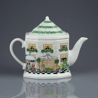 Английский коллекционный чайник Домик Wade Ceramics for Ringtons 1980s Collectors Teapot