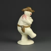 Винтажная английская статуэтка Снеговик ковбой Royal Doulton Cowboy Snowman
