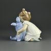 Винтажная фарфоровая статуэтка Девочка с зайцем Испания Lladro NAO 1263 I Love You So Much