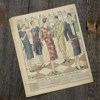 Антикварный французский журнал мод Le Petit Echo de la Mode Dimanche 21 Aout 1927 Ар-деко