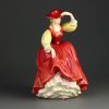 Винтажная фарфоровая статуэтка Девушка в шляпке и красном платье Англия Royal Doulton 2399 Buttercup