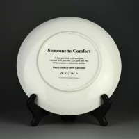 Тарелка винтажная декоративная настенная Фарфор Англия Лабрадор Собака Danbury Mint Someone to Comfort Poetry of the Yellow Labrador