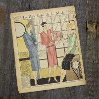 Антикварный французский журнал мод Le Petit Echo de la Mode Dimanche 18 Novembre 1928 Ар-деко