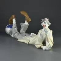 Винтажная фарфоровая статуэтка Испания Клоун с мячом Lladro 4618 Clown with Ball
