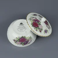 Винтажная фарфоровая пудреница-шкатулка Розы Англия Coalport Garden of the Rose Powder Bowl