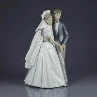 Винтажная фарфоровая статуэтка Свадьба Жених и невеста Lladro NAO 1247 Unforgettable Dance