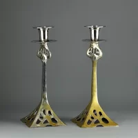 Английские антикварные подсвечники в стиле Arts & Crafts