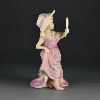Винтажная фарфоровая статуэтка Девочка с зеркалом Понедельник Coalport Mondays Child Children Week Collection