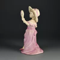Винтажная фарфоровая статуэтка Девочка с зеркалом Понедельник Coalport Mondays Child Children Week Collection