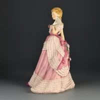 Винтажная фарфоровая статуэтка Дама с веером Англия Веджвуд Wedgwood Enchanted Evening