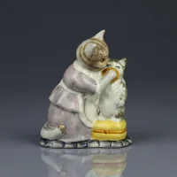 Винтажная английская статуэтка Кошка с котёнком Англия Beatrix Potter Beswick Tabitha Twitchit and Miss Moppet
