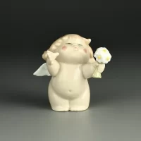 Винтажная фарфоровая статуэтка Ангел Испания NAO Lladro 5059 Flowers for You