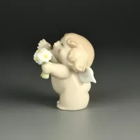 Винтажная фарфоровая статуэтка Ангел Испания NAO Lladro 5059 Flowers for You