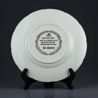 Коллекционная винтажная тарелка Рождество Фигуристы Coalport Skaters Christmas 1981