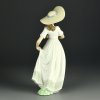Винтажная фарфоровая статуэтка Испания Девушка в шляпке с корзинкой цветов Lladro NAO 1195 Spring Flowers