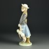 Винтажная фарфоровая статуэтка Девочка с куклой и портфелем Испания Lladro 5218 Autumn