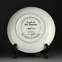 Тарелка винтажная декоративная настенная Тигр Фарфор Franklin Mint Lord of the Sunrise
