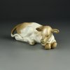 Винтажная фарфоровая статуэтка Испания Корова Бык Телёнок Lladro 4680 Calfskin
