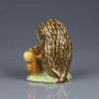 Винтажная английская статуэтка Сова и Белка Беатрис Поттер Royal Albert Beatrix Potter Old Mr Brown