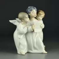 Винтажная фарфоровая статуэтка Испания Ангелы Lladro 4542 Angels Group