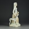 Винтажная фарфоровая статуэтка Испания Девушка с корзинкой и собакой Casades