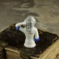 Винтажная кукла Half Doll Foreign в синем