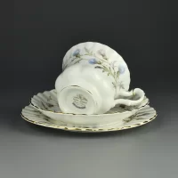 Винтажное английское чайное кофейное трио Royal Albert Чашка, блюдце, десертная тарелка Brigadoon Чертополох