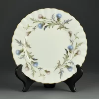 Винтажное английское чайное кофейное трио Royal Albert Чашка, блюдце, десертная тарелка Brigadoon Чертополох