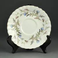 Винтажное английское чайное кофейное трио Royal Albert Чашка, блюдце, десертная тарелка Brigadoon Чертополох